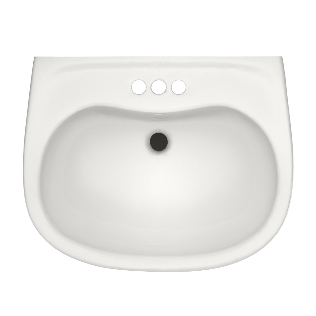 TOTO LPT241.4G#11 Supreme Oval Basin Pedestal Bathroom Sink With Cefiontect For 4 Inch Center Faucets - Colonial White