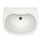 TOTO LPT241.4G#11 Supreme Oval Basin Pedestal Bathroom Sink With Cefiontect For 4 Inch Center Faucets - Colonial White