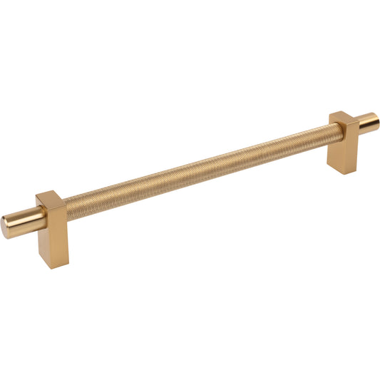 JEFFREY ALEXANDER 598-18SBZ Larkin Knurled Center 18" Center-to-Center Appliance Pull - Satin Bronze