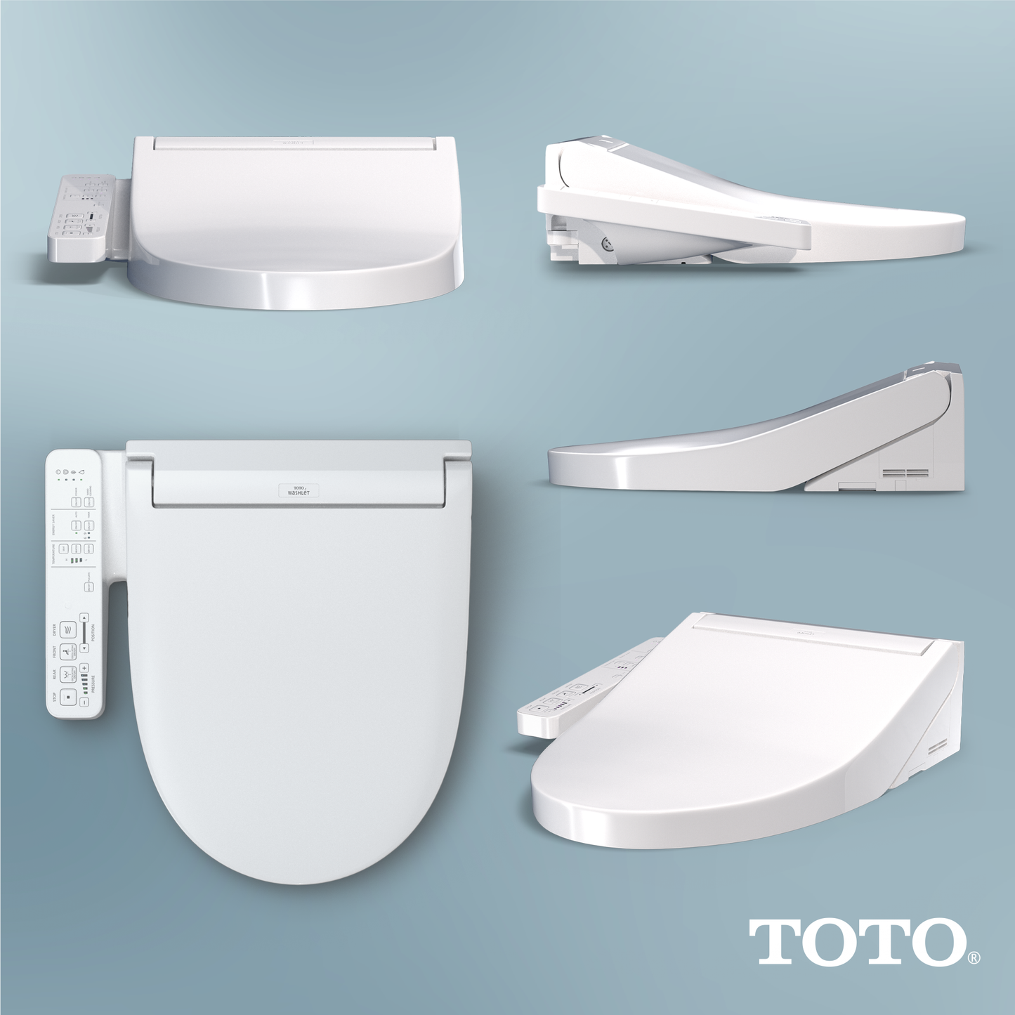 TOTO SW3023#01 WASHLET KC2 Electronic Bidet Toilet Seat with Heated Seat and SoftClose Lid , Cotton White