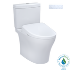 TOTO MW4464736CEMGNA#01 Washlet+ Aquia Iv Two-Piece Elongated Dual Flush 1.28 And 0.9 Gpf Toilet And With Auto Flush S7A Contemporary Bidet Seat - Cotton White