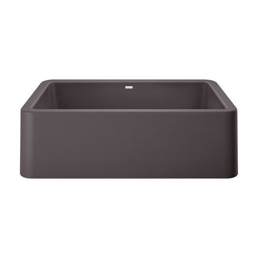 BLANCO 401985 Ikon Ikon SILGRANIT 33" Single Bowl Apron-Front Farmhouse Sink - Cinder in Cinder