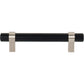 JEFFREY ALEXANDER 596MBSN Key Grande 96 mm Center-to-Center Bar Pull - Matte Black w/Satin Nickel