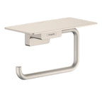 HANSGROHE 41772820 AddStoris Toilet Paper Holder with Shelf - Brushed Nickel