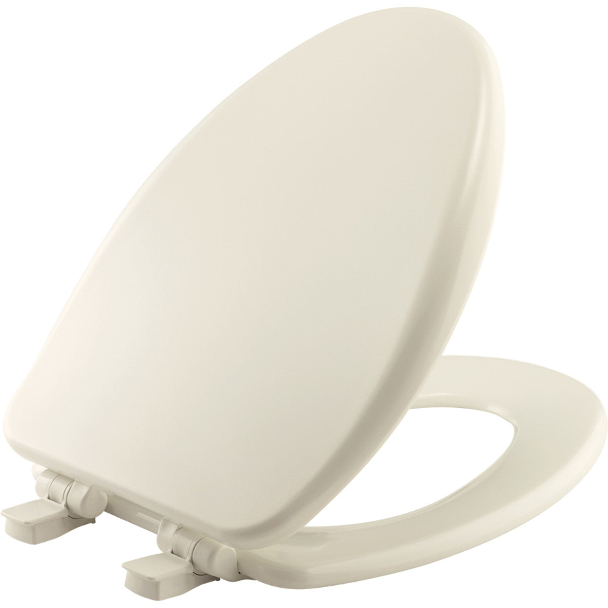 Bemis Alesio II Elongated High Density Enameled Wood Toilet Seat in Biscuit with STA-TITE Seat Fastening System, Easy•Clean, Whisper•Close, Precision Seat Fit Adjustable Plastic Hinge and Super Grip Bumpers