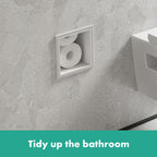 HANSGROHE 56058700 XtraStoris Original Recessed Toilet Paper Holder with Storage & Tileable Door - Matte White