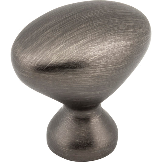 ELEMENTS 897L-BNBDL Merryville 1-1/4" Length Oval Knob - Brushed Pewter