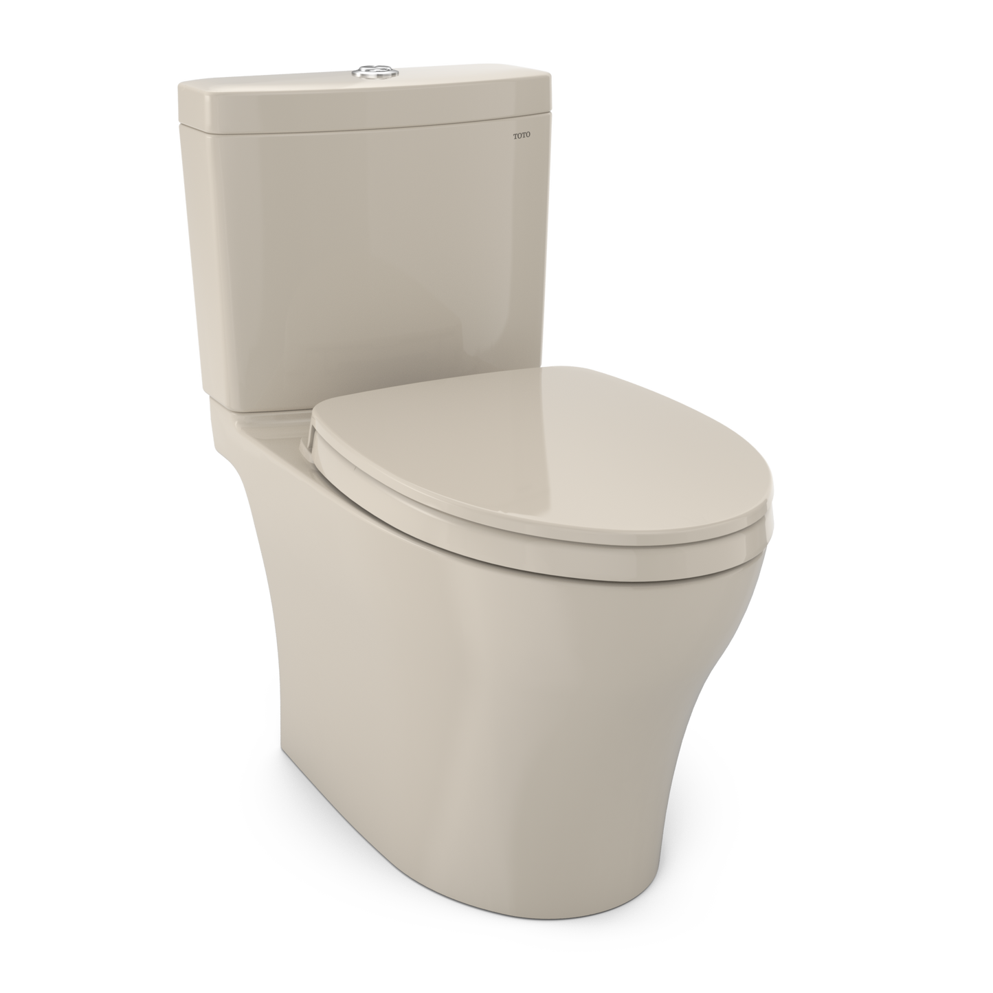 TOTO MS446124CEMFGN#03 Aquia IV Two-Piece Elongated Dual Flush 1.28 and 0.9 GPF Universal Height Toilet with CEFIONTECT , Bone