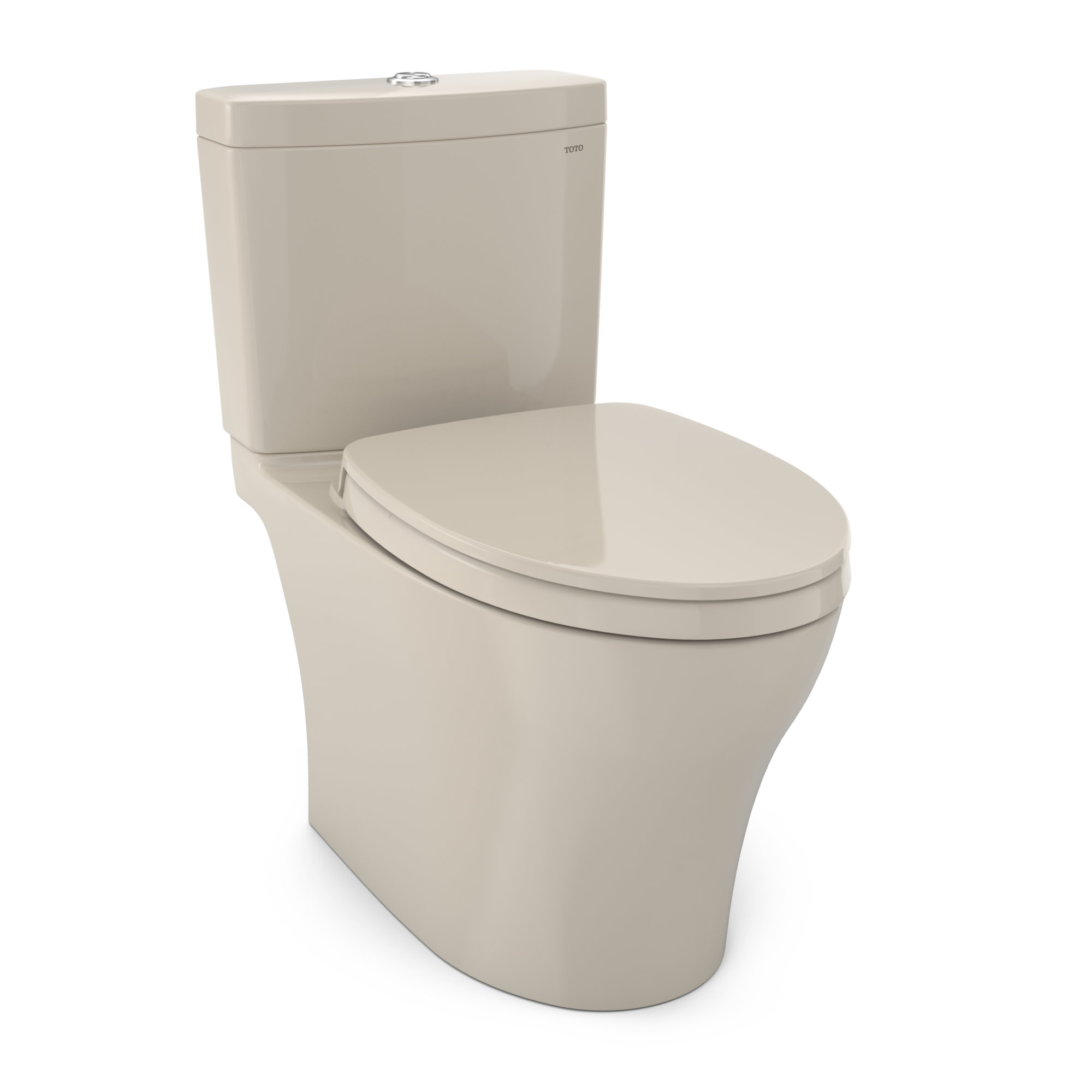 TOTO MS446124CEMFGN#03 Aquia Iv Two-Piece Elongated Dual Flush 1.28 And 0.9 Gpf Universal Height Toilet With Cefiontect - Bone