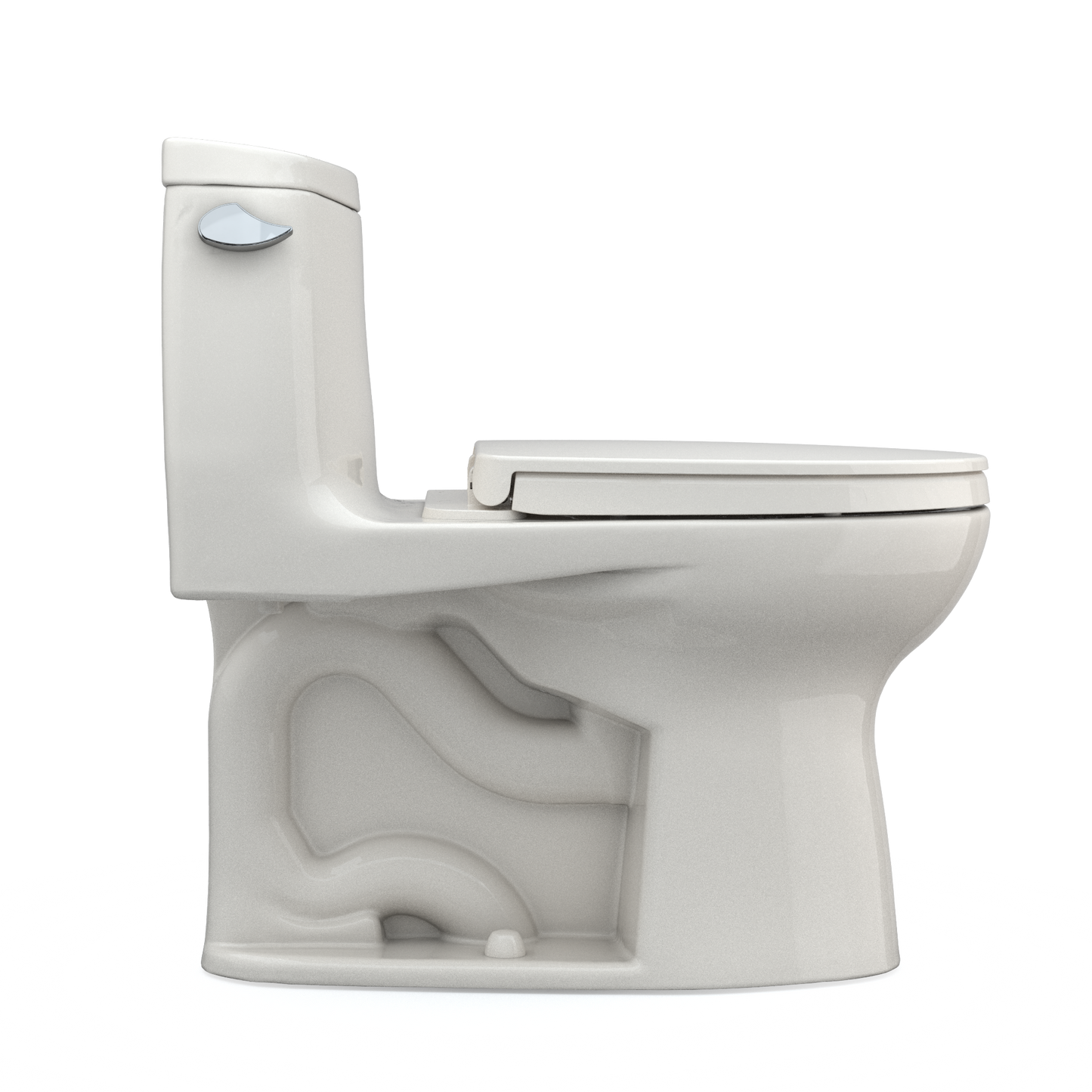 TOTO MS604124CEFG#12 UltraMax II One-Piece Elongated 1.28 GPF Universal Height Toilet with CEFIONTECT and SS124 SoftClose Seat , Sedona Beige