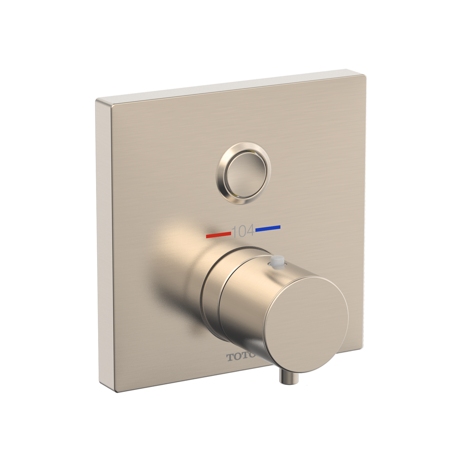 TOTO TBV02405U#BN Square Thermostatic Mixing Valve With One-Function Shower Trim - Brushed Nickel
