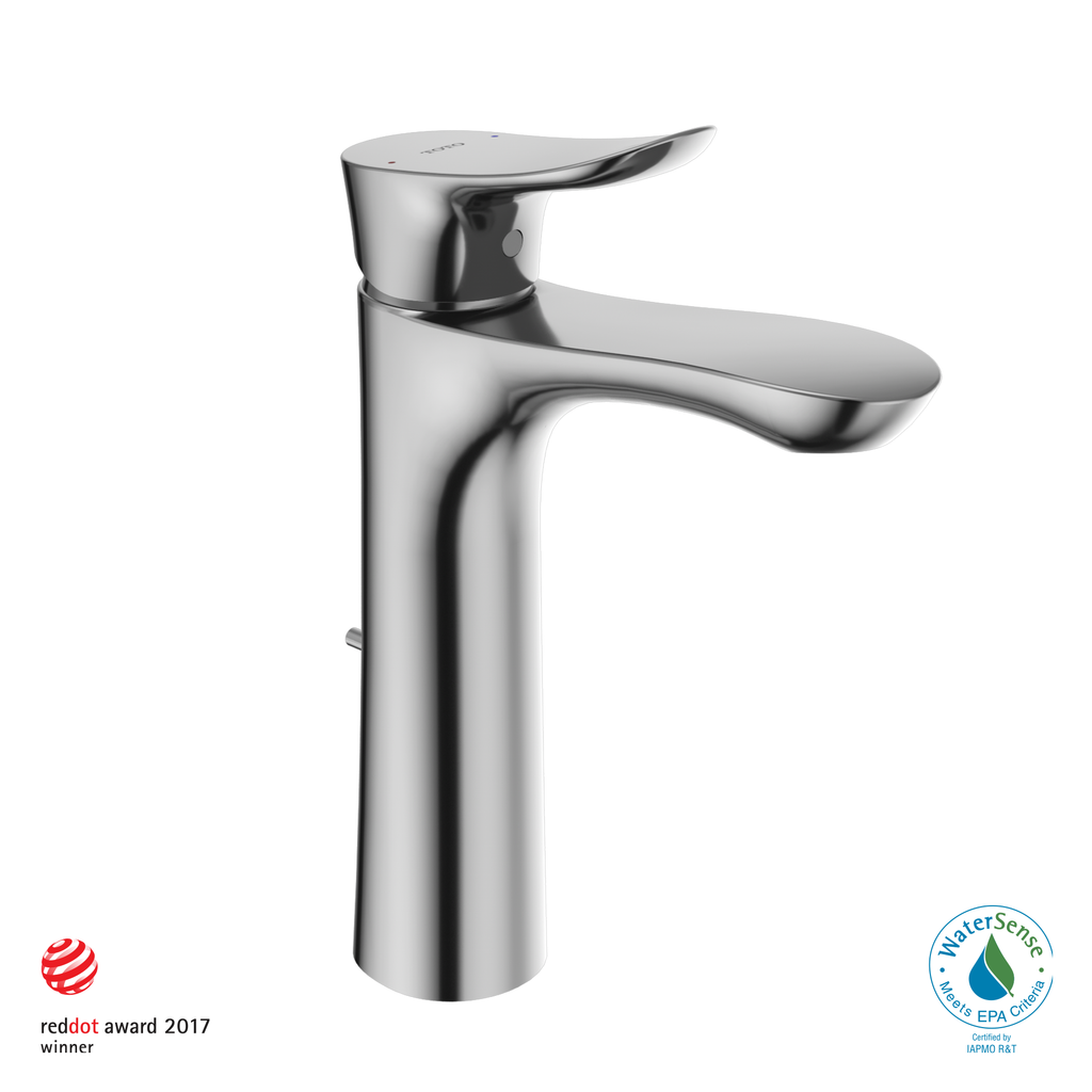 TOTO TLG01304U#BN Go 1.2 Gpm Single Handle Semi-Vessel Bathroom Sink Faucet With Comfort Glide Technology - Brushed Nickel