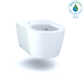 TOTO CT447CFG#01 Rp Wall-Hung Contemporary D-Shape Dual Flush 1.28 And 0.9 Gpf Toilet With Cefiontect - Cotton White