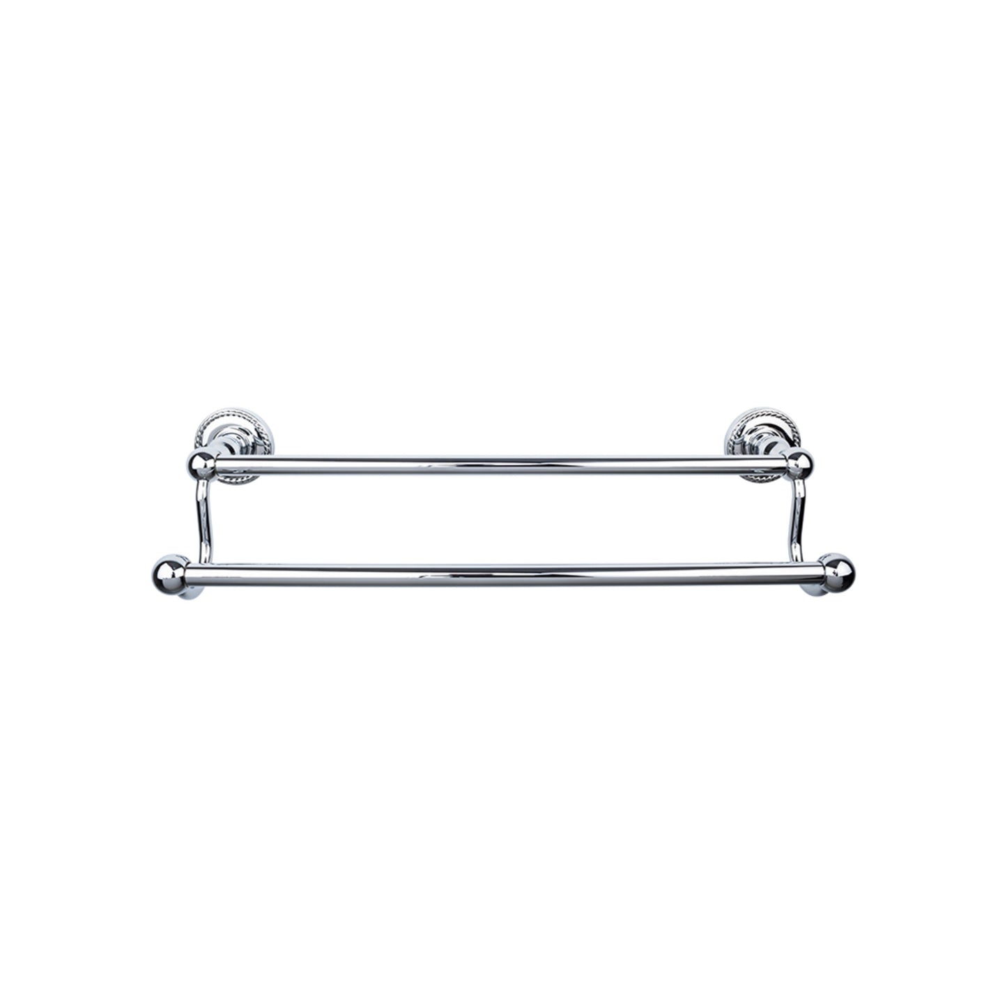 TOP KNOBS ED9PCF TOP BATH (R) Edwardian Bath Double 26 1/2" Wall Mounted  Towel Bar , Polished Chrome