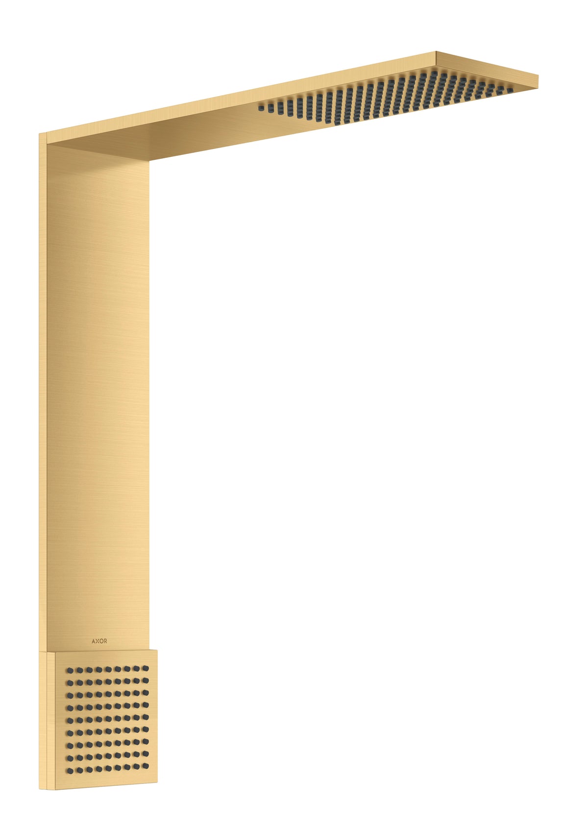 AXOR 12593251 ShowerComposition 1-Jet Showerhead 110/220 and Shoulder Shower, 2.5 GPM - Brushed Gold Optic