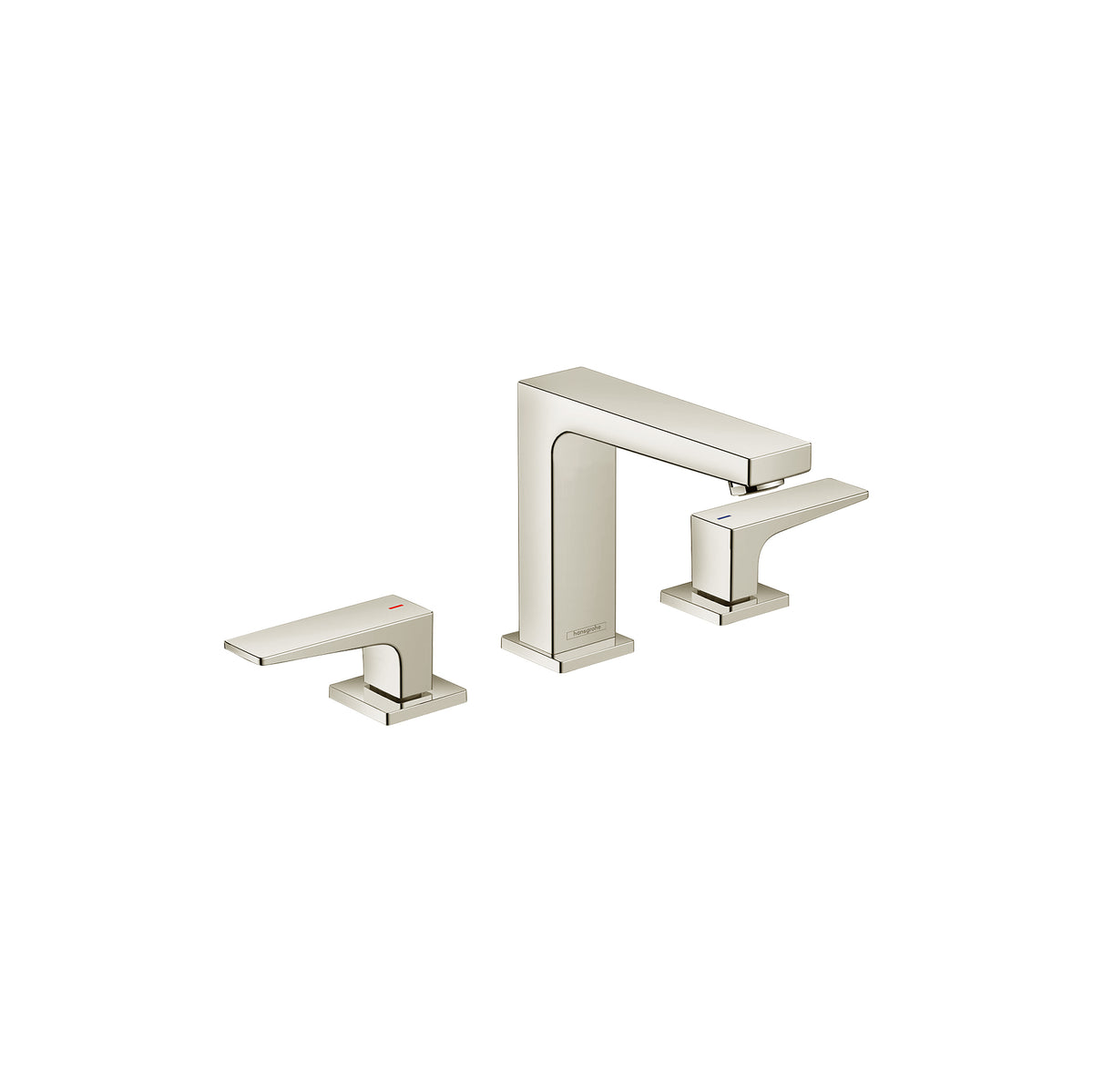 HANSGROHE 32516831 Metropol Widespread Faucet 110 with Lever Handles and Pop-Up Drain, 1.2 GPM - Polished Nickel