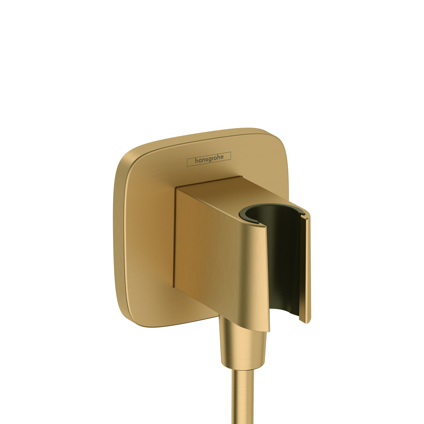 HANSGROHE 26887251 FixFit Q Wall Outlet with Handshower Holder in Brushed Gold Optic