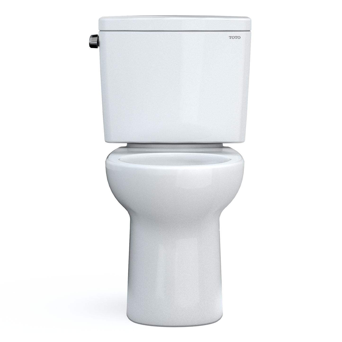 TOTO CST775CEFG#01 Drake Two-Piece Round 1.28 GPF Universal Height TORNADO FLUSH Toilet with CEFIONTECT , Cotton White