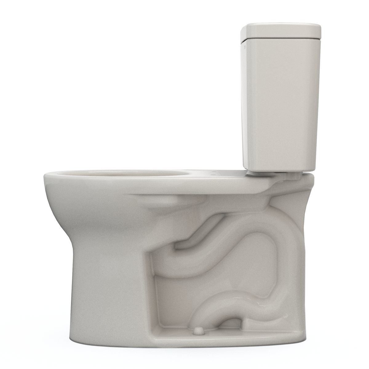 TOTO CST775CEFG#12 Drake Two-Piece Round 1.28 Gpf Universal Height Tornado Flush Toilet With Cefiontect - Sedona Beige