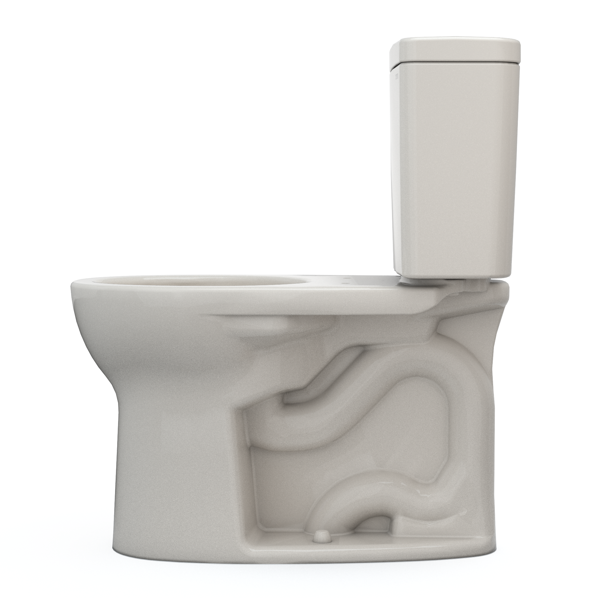 TOTO CST775CSFG#12 Drake Two-Piece Round 1.6 Gpf Universal Height Tornado Flush Toilet With Cefiontect - Sedona Beige