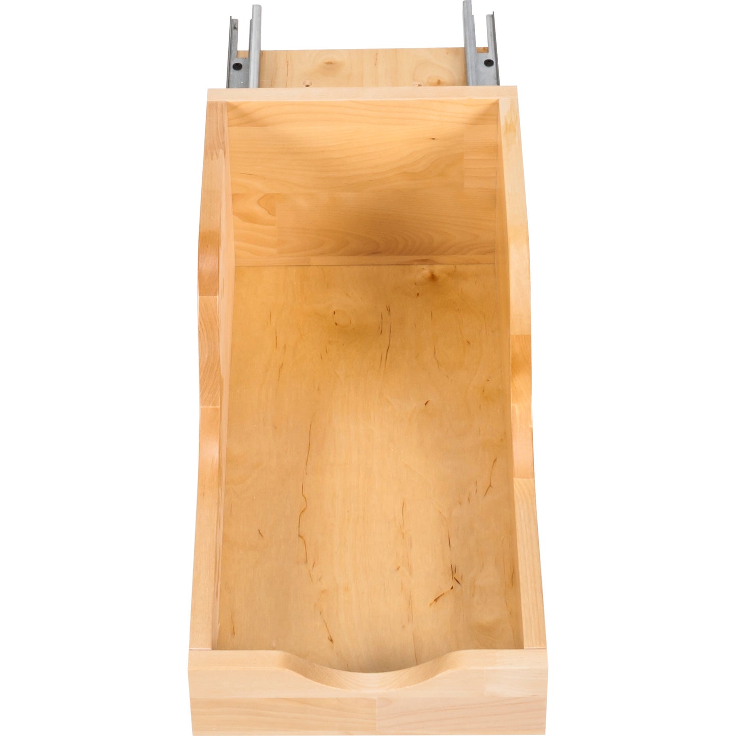 HARDWARE RESOURCES ROVHB12-WB 12" Wood High Back Rollout for Vanity Depth - UV Coated