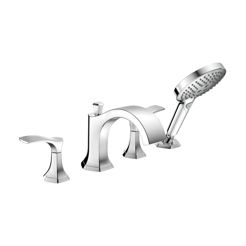 HANSGROHE 04817000 Locarno 4-Hole Roman Tub Set Trim with 1.75 GPM Handshower - Chrome