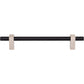 JEFFREY ALEXANDER 478-160MBSN Larkin 2 160 mm Center-to-Center Bar Pull - Matte Black w/Satin Nickel