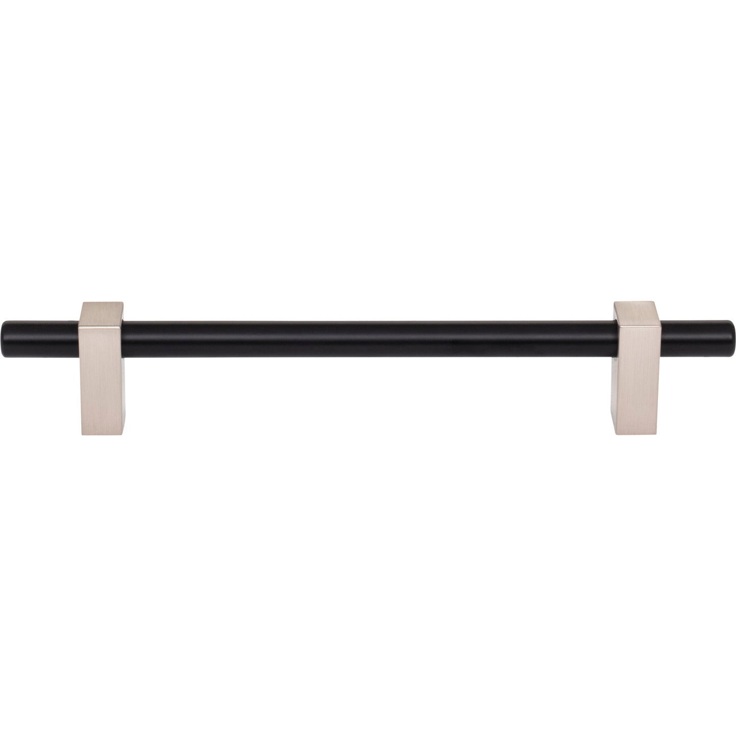 JEFFREY ALEXANDER 478-160MBSN Larkin 2 160 mm Center-to-Center Bar Pull - Matte Black w/Satin Nickel