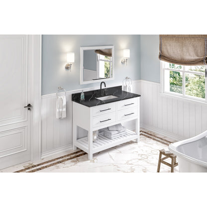 JEFFREY ALEXANDER VN2WAV-48-WH-NT 48" White Wavecrest Vanity - White