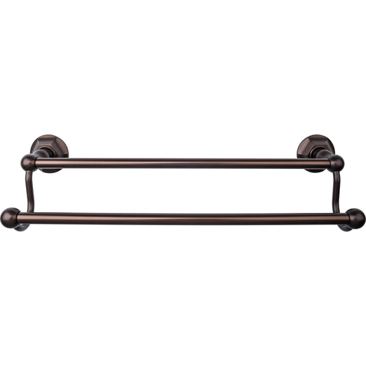 TOP KNOBS ED7ORBB TOP BATH (R) Edwardian Bath Double 20 1/2" Wall Mounted Towel Bar - Oil Rubbed Bronze