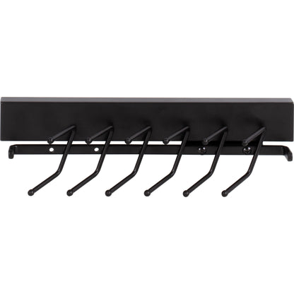 HARDWARE RESOURCES 295T-MB Matte Black 12" Tie Rack - Matte Black