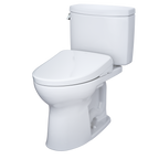 TOTO MW4544726CEFG#01 Washlet+ Drake Ii Two-Piece Elongated 1.28 Gpf Toilet And Washlet+ S7 Contemporary Bidet Seat - Cotton White