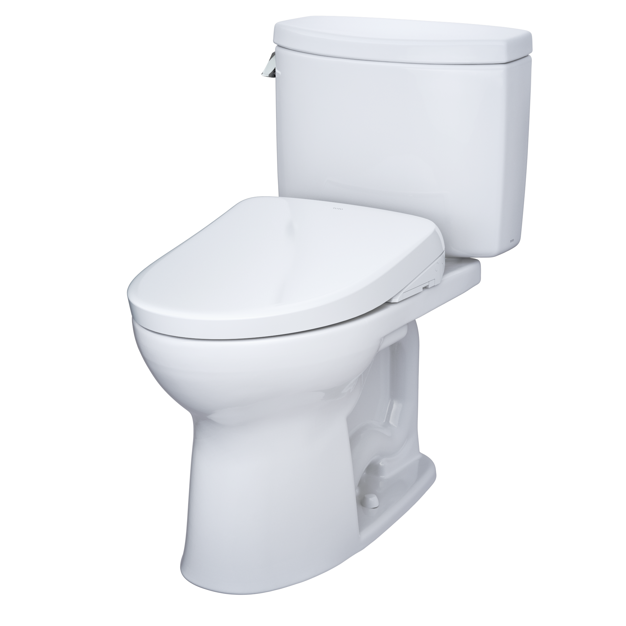 TOTO MW4544726CEFG#01 Washlet+ Drake Ii Two-Piece Elongated 1.28 Gpf Toilet And Washlet+ S7 Contemporary Bidet Seat - Cotton White