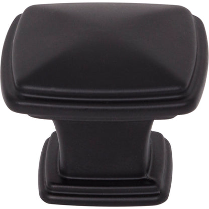 JEFFREY ALEXANDER 1091MB Milan 1 1-1/4" Length Square Knob - Matte Black