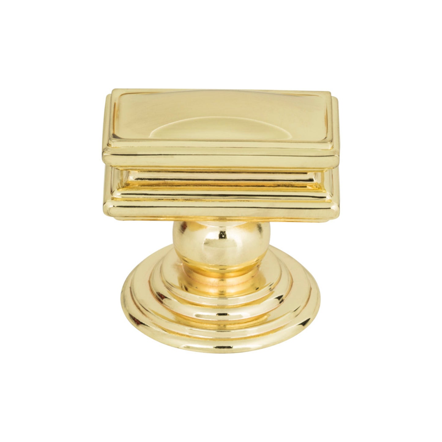 ATLAS 377-PB Campaign 1 1/2" Length Rectangle Knob - Polished Brass