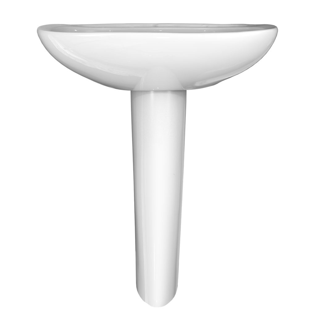 TOTO LPT242.4G#01 Prominence Oval Basin Pedestal Bathroom Sink With Cefiontect For 4 Inch Center Faucets - Cotton White