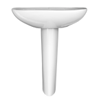 TOTO LPT242.4G#01 Prominence Oval Basin Pedestal Bathroom Sink With Cefiontect For 4 Inch Center Faucets - Cotton White