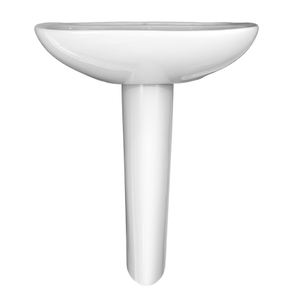 TOTO LPT242.4G#01 Prominence Oval Basin Pedestal Bathroom Sink With Cefiontect For 4 Inch Center Faucets - Cotton White