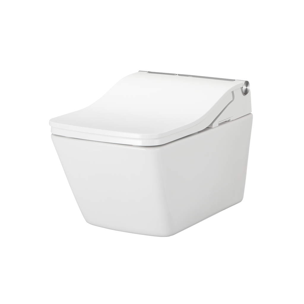 TOTO CWT4494549CMFGA#MS Washlet+ Sp Wall-Hung Square-Shape Toilet With Sw Bidet Seat And Duofit In-Wall 1.28 And 0.9 Gpf Dual-Flush Tank System - Cotton White