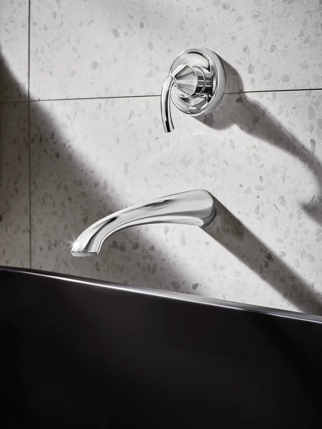 MOEN WT371 Glyde Wall Mount Tub Filler Trim - Chrome