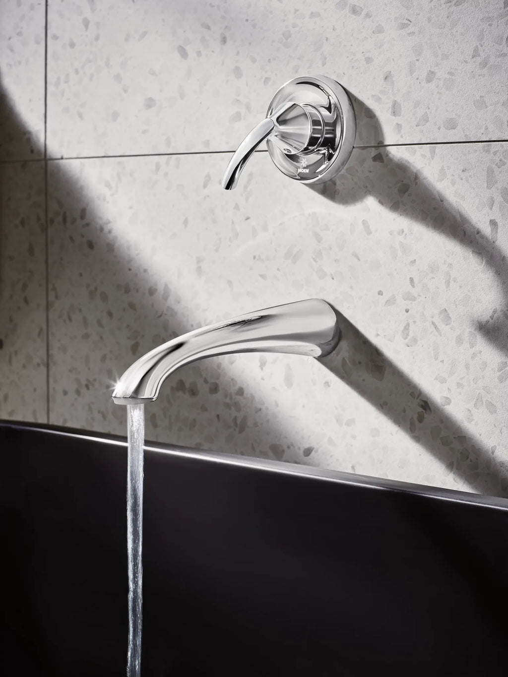 MOEN WT371 Glyde Wall Mount Tub Filler Trim - Chrome