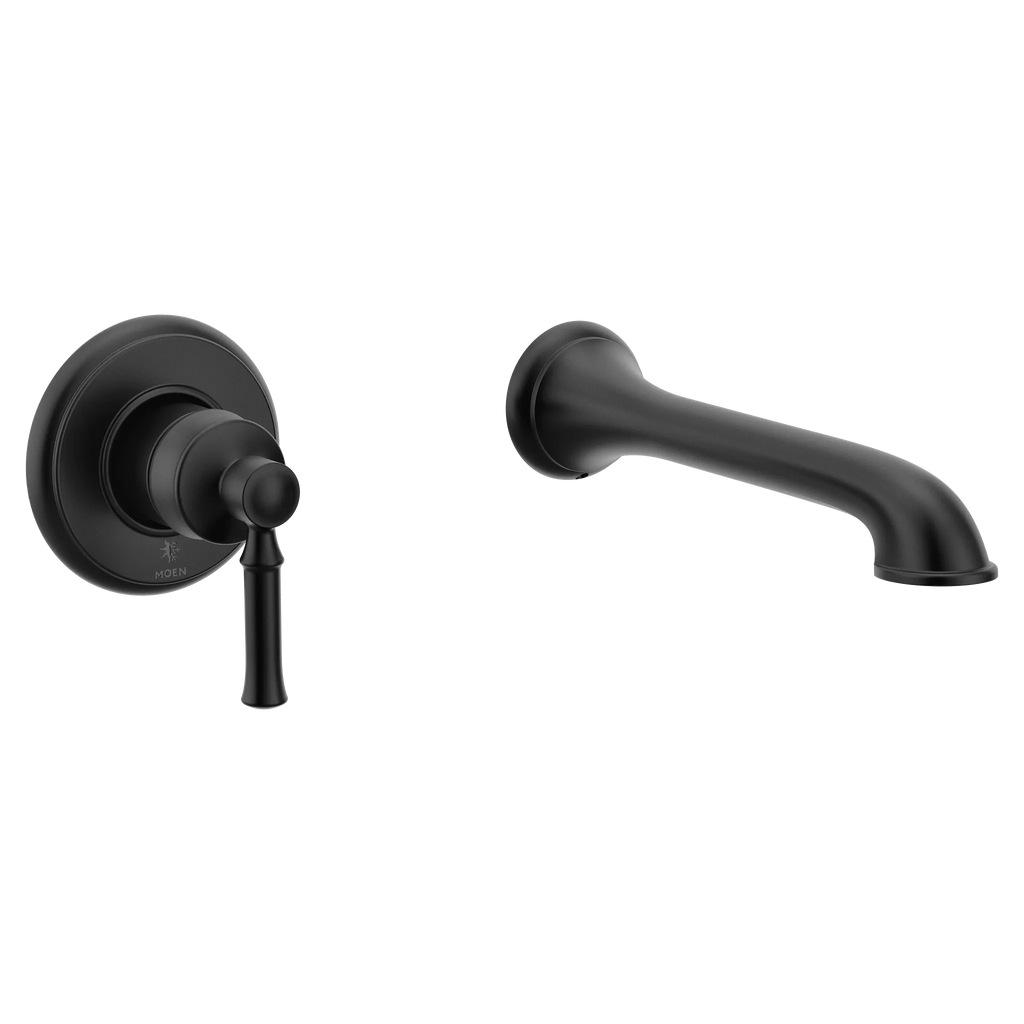 MOEN WT681BL Dartmoor Wall Mount Tub Filler Trim - Matte Black