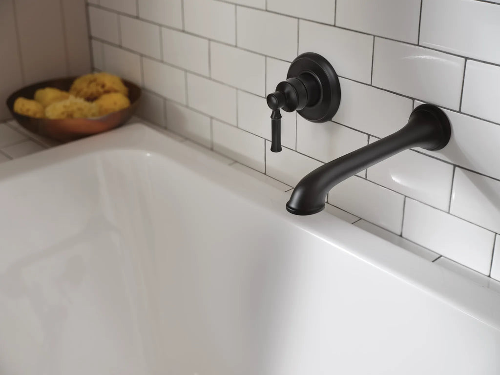 MOEN WT681BL Dartmoor Wall Mount Tub Filler Trim - Matte Black