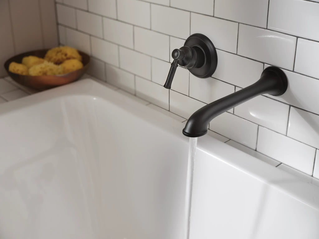 MOEN WT681BL Dartmoor Wall Mount Tub Filler Trim - Matte Black