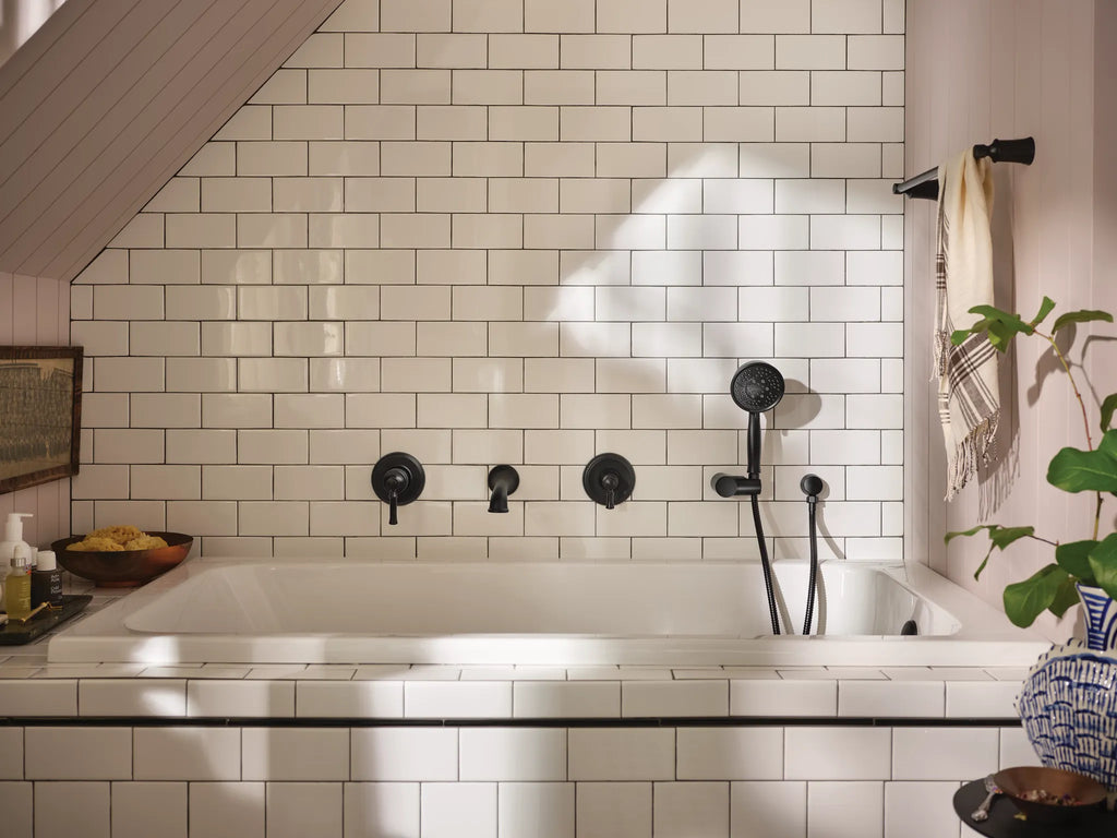 MOEN WT681BL Dartmoor Wall Mount Tub Filler Trim - Matte Black