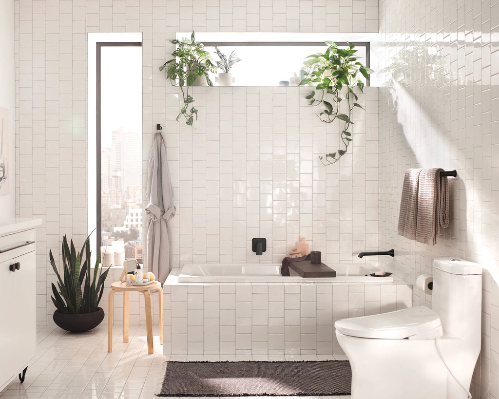 MOEN WT901BL Genta Lx Wall Mount Tub Filler Trim - Matte Black