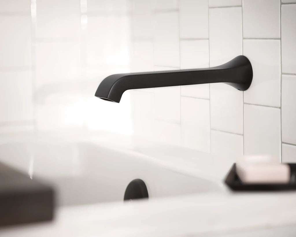 MOEN WT901BL Genta Lx Wall Mount Tub Filler Trim - Matte Black