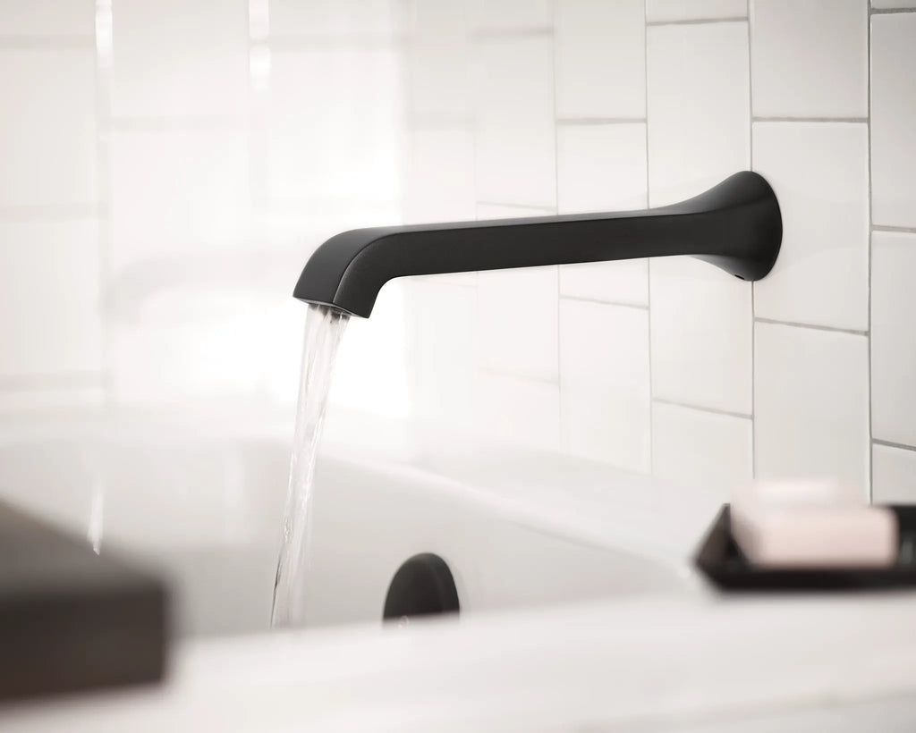 MOEN WT901BL Genta Lx Wall Mount Tub Filler Trim - Matte Black