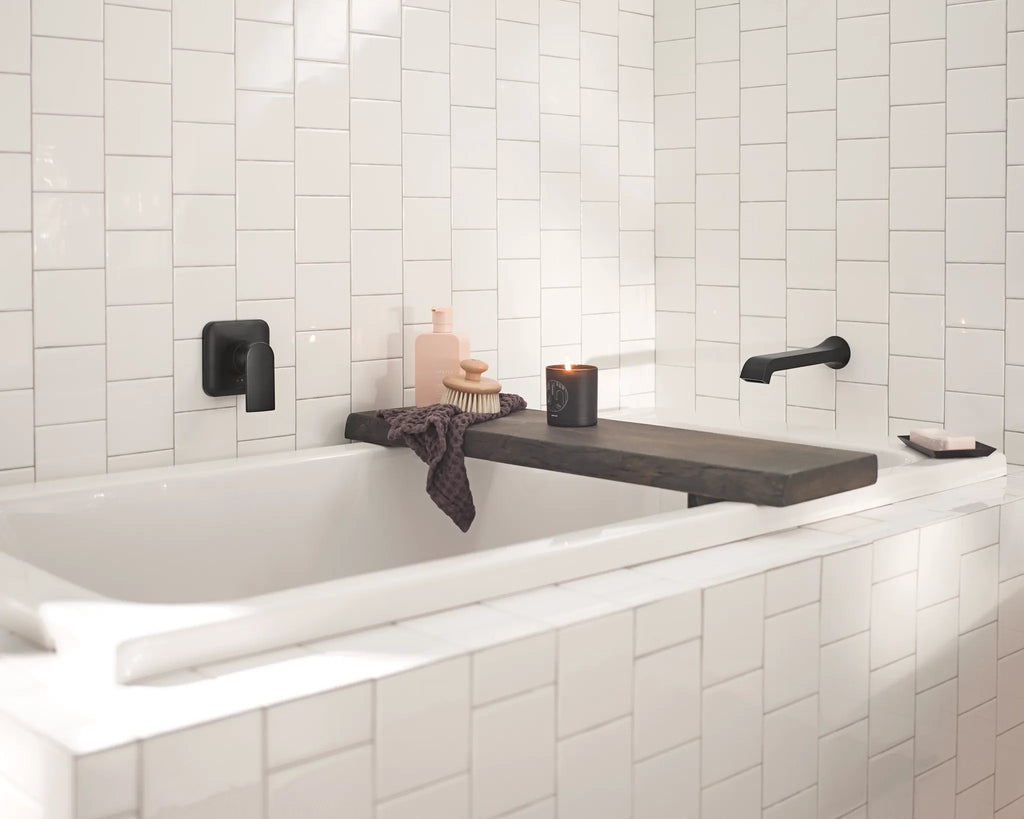 MOEN WT901BL Genta Lx Wall Mount Tub Filler Trim - Matte Black