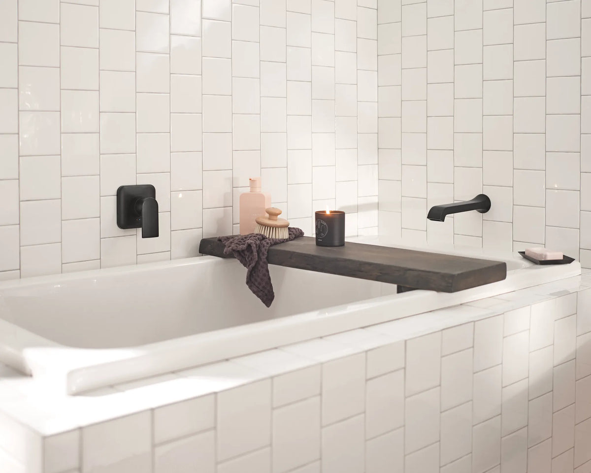 MOEN WT901BL Genta Lx Wall Mount Tub Filler Trim - Matte Black